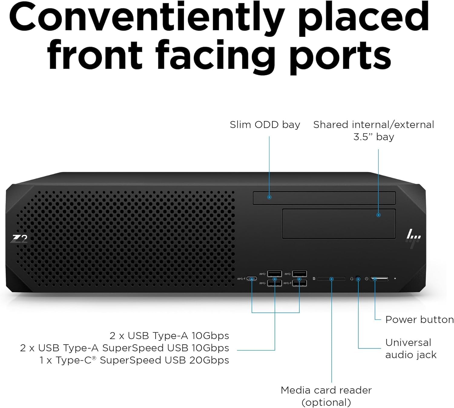 Hp Z2 G5 Sff Small Form Factor Workstation Business Desktop (Intel 6-Core I5-10500 Vpro, 16Gb Ram, 512Gb Ssd) Type-C, Keyboard,